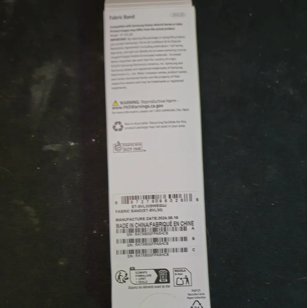 Samsung watch band small pink white